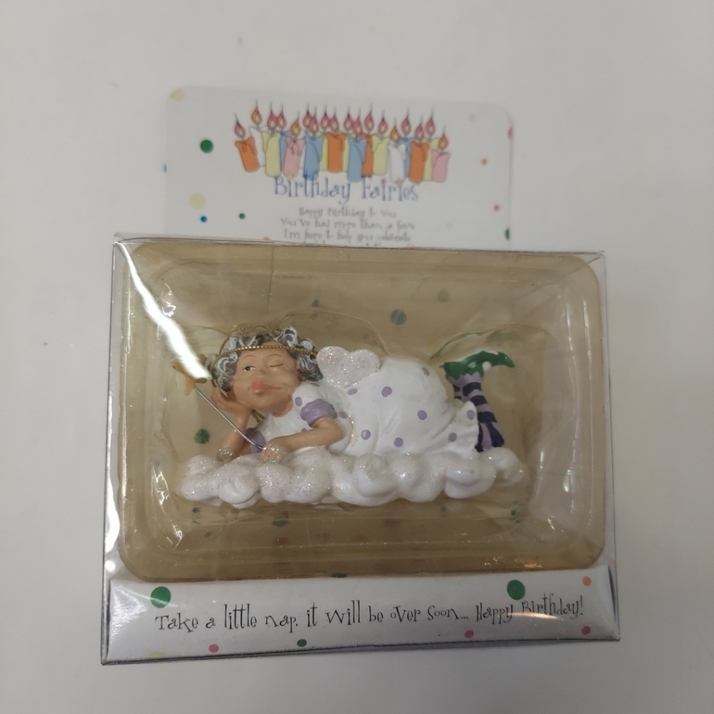 Vgt Birthday Fairies Aged to Perfection Old Lady Fairy Princess Ornament New